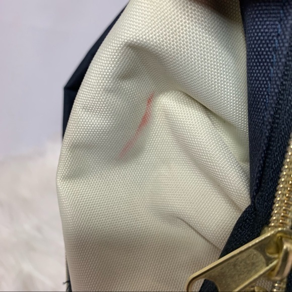 Japan Anello Backpack Purse Red Blue Cream and Leather Details Clean - Picture 4 of 5